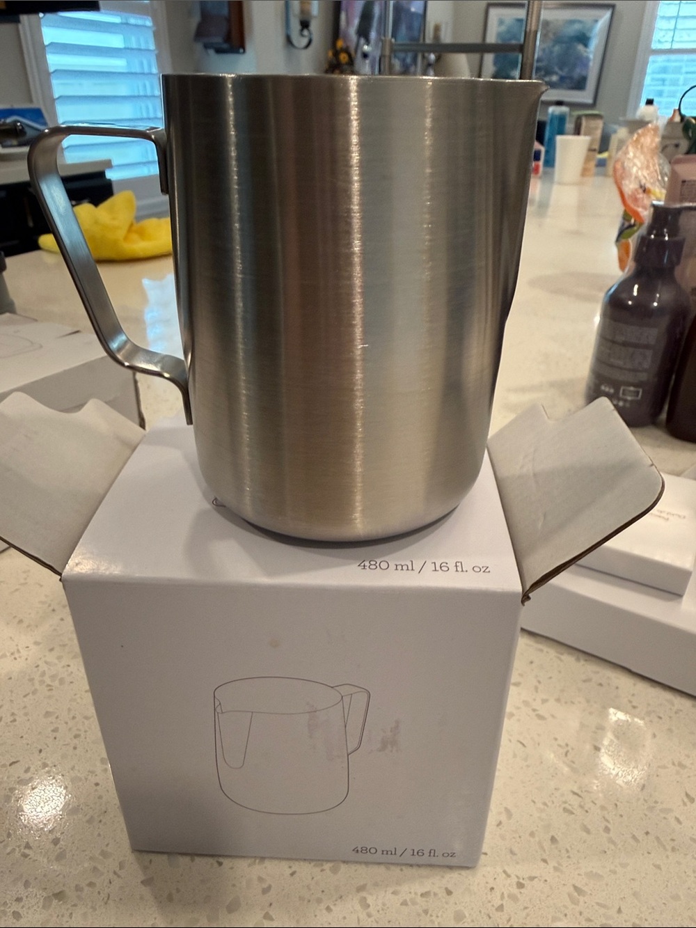 Breville Stainless Steel Milk Pitcher in Brushed Silver